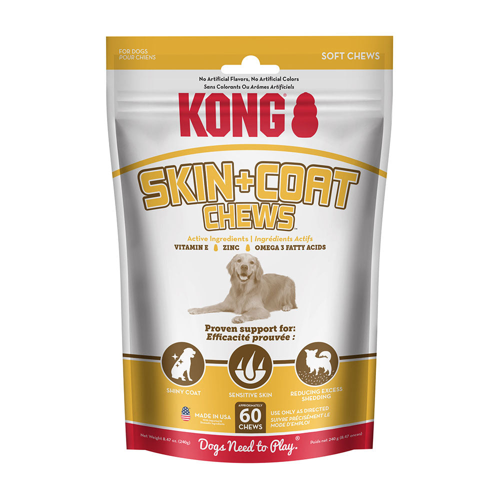 Kong® Skin + Coat Chews for Dogs 60 pieces