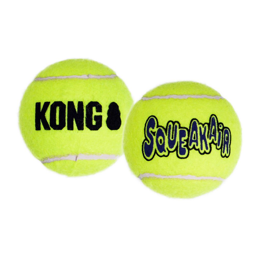 Kong® SqueakAir® Balls Dog Toys Yellow Medium 3 Pack