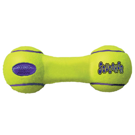 Kong® Airdog® Squeaker Dumbbell Dog Toys Yellow Small