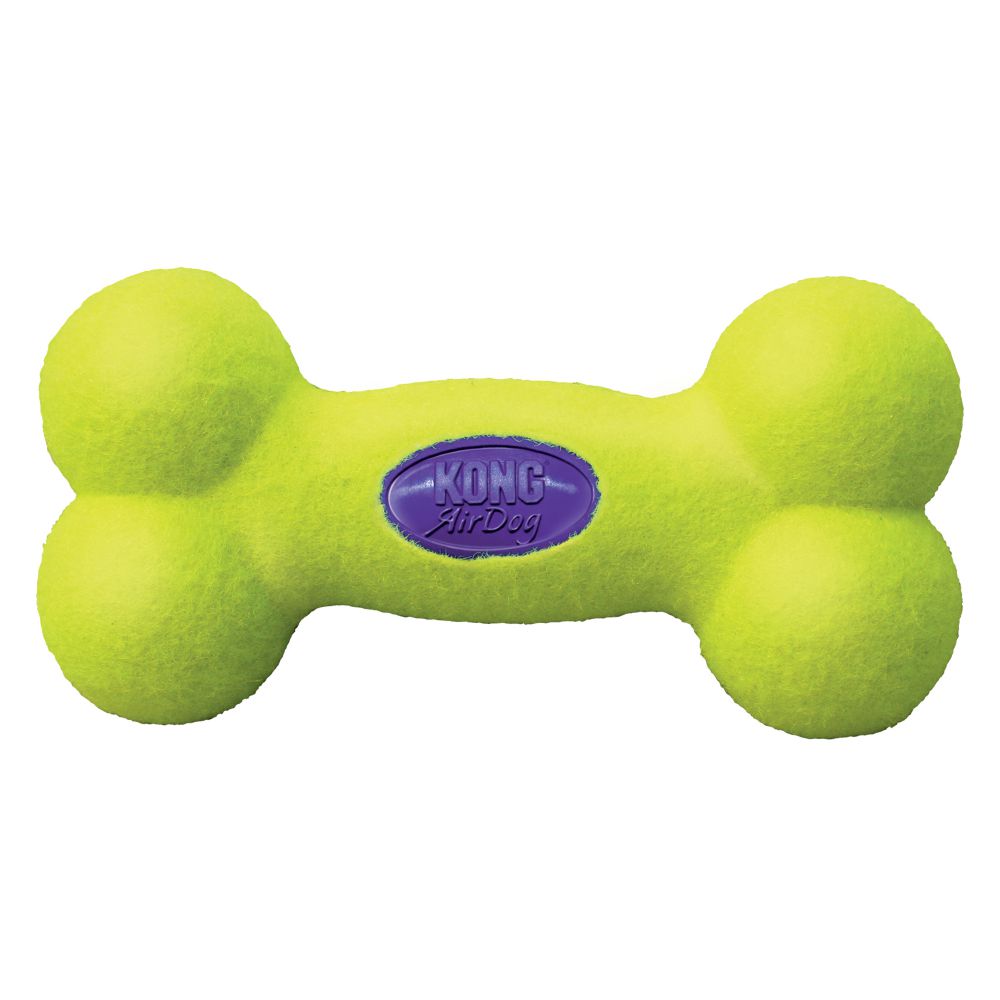 Kong® Airdog® Squeaker Bone Dog Toys Yellow Small