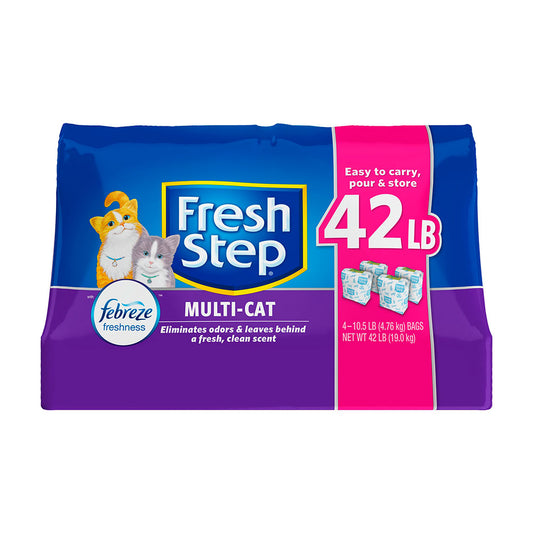 Fresh Step® Multi-Cat Scented Litter with the Power of Febreze 42 Lbs