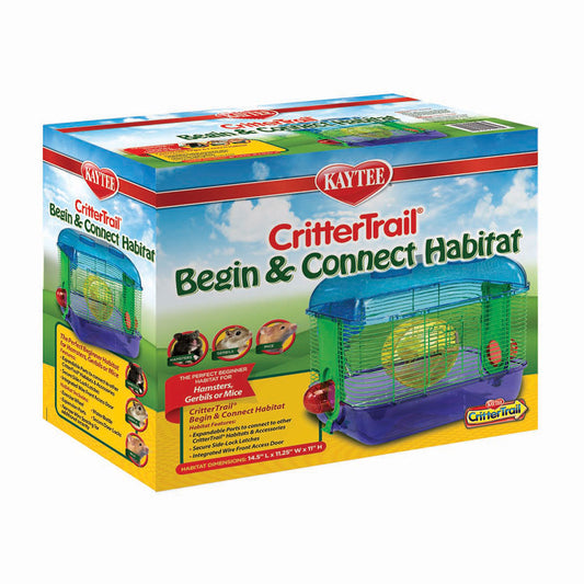 Kaytee® CritterTrail® Begin & Connect Habitat for Small Animal Multicolor 14.5 X 11.25 X 11 Inch