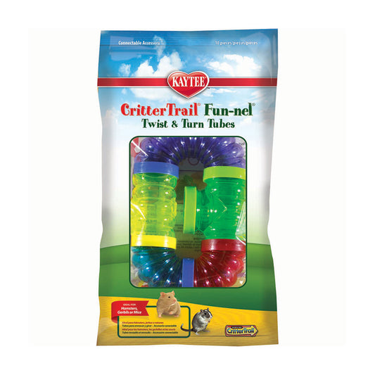 Kaytee® CritterTrail® Fun-nels Value Pack Twist & Turn for Small Animal Assorted Color 2.5 X 9 X 16.25 Inch