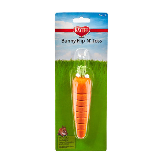 Kaytee® Bunny Flip-N-Toss Carrot Toys for Small Animal Orange Color 1.5 X 3.5 X 9.25 Inch