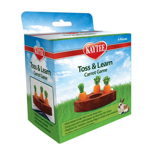 Kaytee® Toss & Learn Carrot Game for Small Animal 4 X 5.5 X 3 Inch