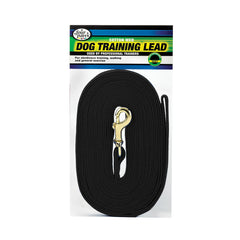 Four Paws® Cotton Web Dog Training Lead Black Color 30 Foot
