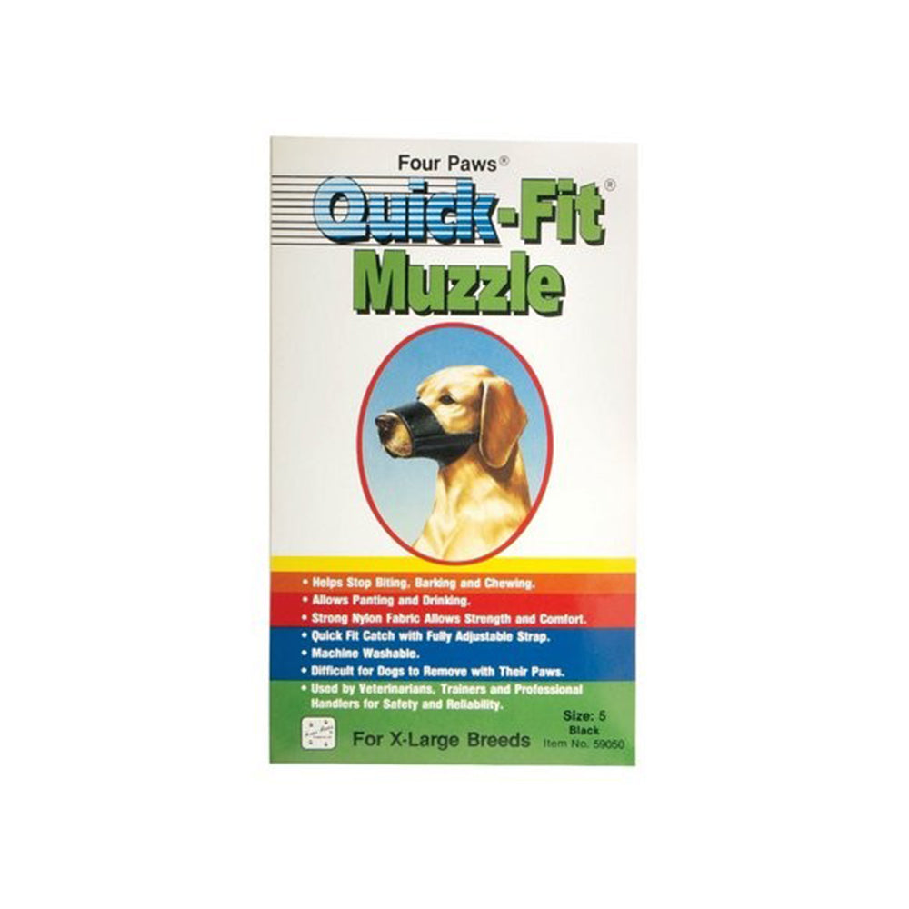Four Paws® Quick Fit Muzzle for Dog Black Color Size 5