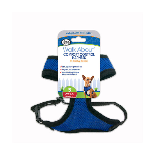 Four Paws® Comfort Control Harness for Dog Blue Color Small