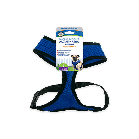 Four Paws® Comfort Control Harness for Dog Blue Color Large