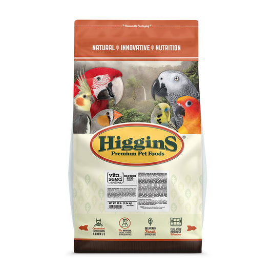 Higgins® Vita Seed® Parrots Natural Seed Blend & California Blend 25 Lbs