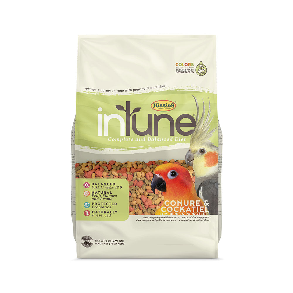 Higgins® inTune® Complete & Balanced Diet for Conures & Cockatiels 2 Lbs