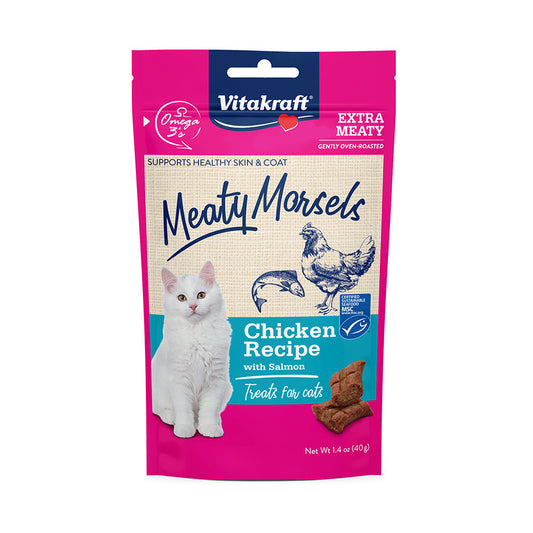 Vitakraft® Meaty Morsels Chicken Recipe with Salmon Cat Treats, 1.4 Oz