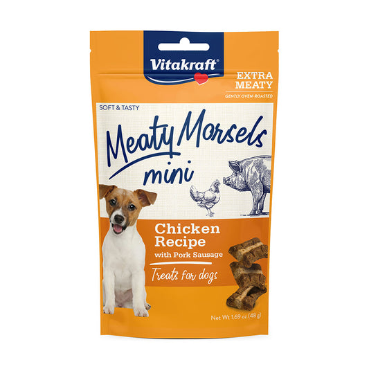 Vitakraft® Meaty Morsels Mini Chicken Recipe with Pork Sausage Dog Treats, 1.69 Oz
