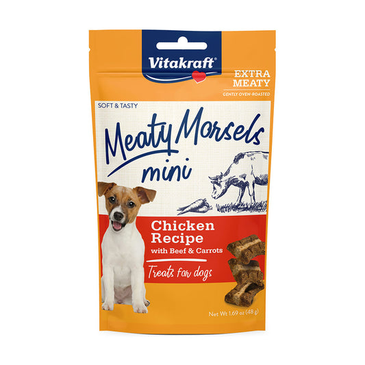 Vitakraft® Meaty Morsels Mini Chicken Recipe with Beef & Carrots Dog Treats, 1.69 Oz