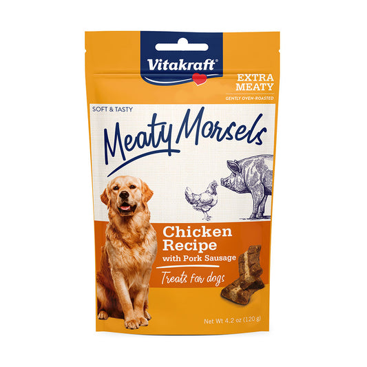 Vitakraft® Meaty Morsels Chicken Recipe with Pork Sausage Dog Treats, 4.2 Oz