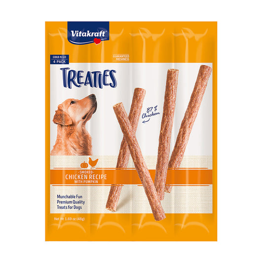 Vitakraft® Treaties Smoked Chicken Recipe with Pumpkin Dog Treats, 1.69 Oz X 4 Count