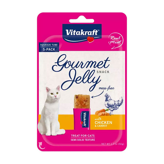 Vitakraft Gourmet Jelly, Chicken and Carrot, 5 Pack Treat