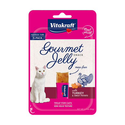 Vitakraft Gourmet Jelly, Turkey and Sweet Potato, 5 Pack Treat