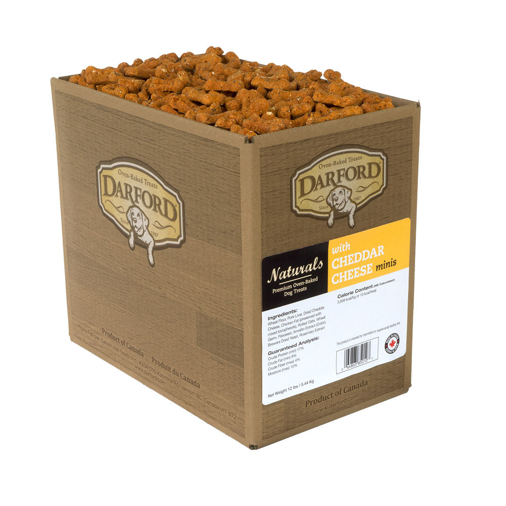 Darford® Naturals Cheddar Cheese Minis Dog Treat 12 Lbs