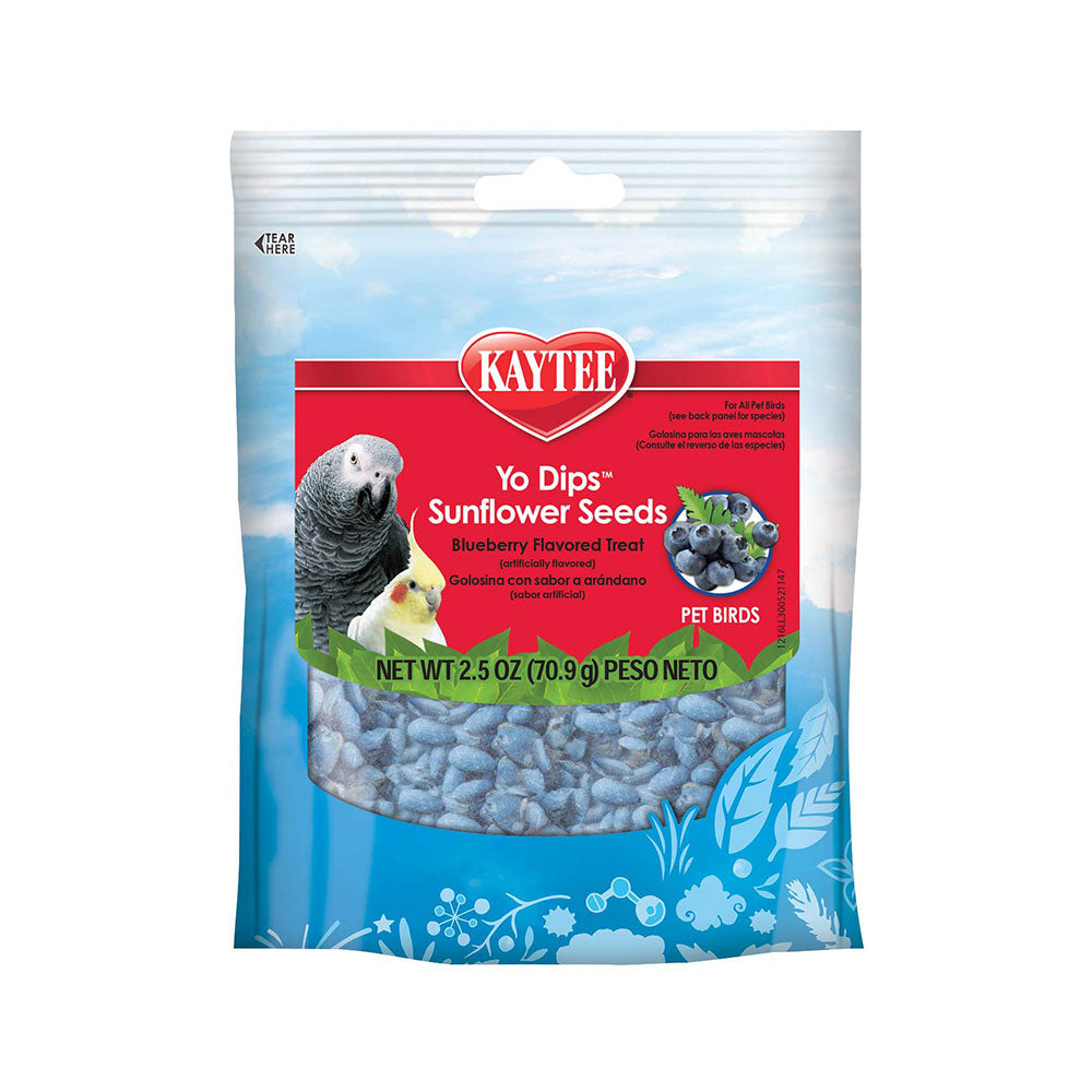 Kaytee® Yo Dips Sunflower Seeds Blueberry Flavored Treats for All Pet Bird 2.5 Oz