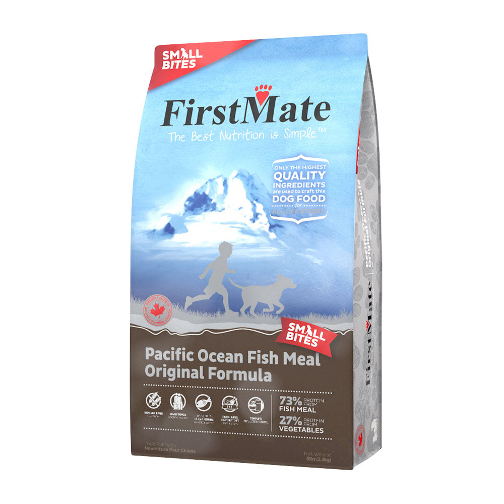 FirstMate™ Grain Free Limited Ingredient Diet Pacific Ocean Fish Meal Original Formula Small Bites Dog Food 5 Lbs