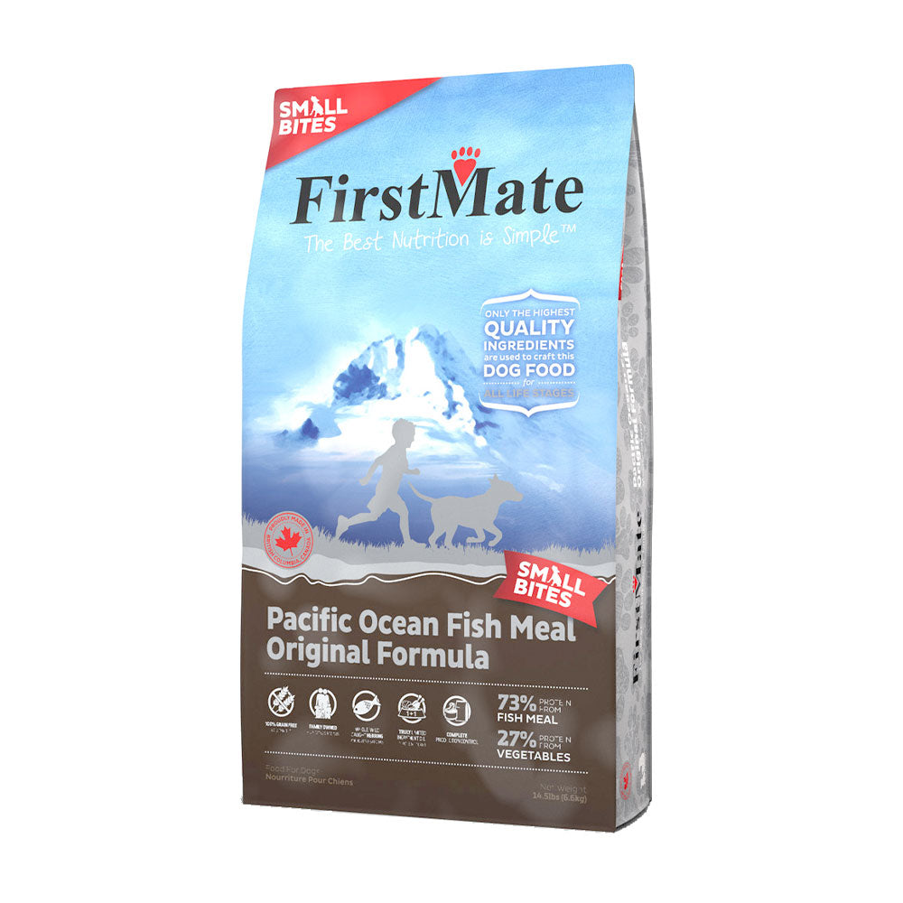 FirstMate™ Grain Free Limited Ingredient Diet Pacific Ocean Fish Meal Original Formula Small Bites Dog Food 14.5 Lbs