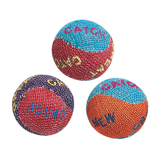 Spot® Ethical Pet Cat Burlap Balls Assorted 3 pack