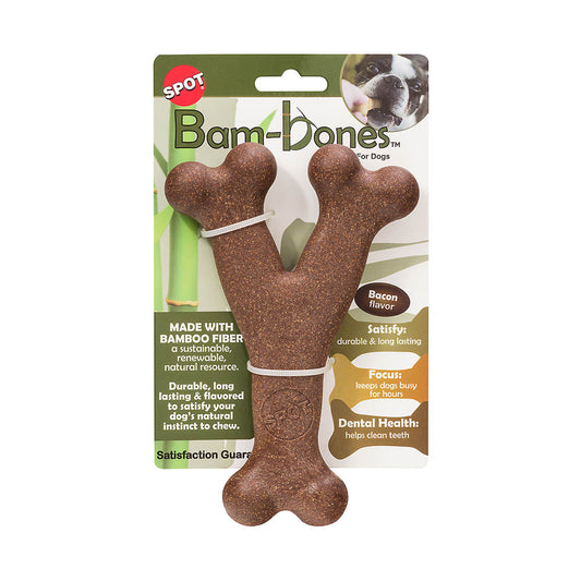 Spot® Bam-Bone Wish Bone Bacon Flavor Dog Chew 7"
