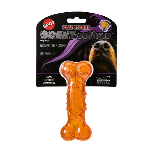 Spot® Play Strong™ SCENT-Sation™ Peanut Butter Infused Bone for Dogs 5"