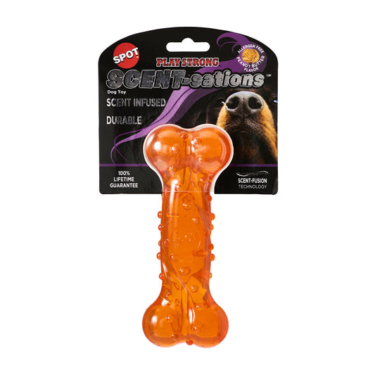 Spot® Play Strong™ SCENT-Sation™ Peanut Butter Infused Bone for Dogs 6"