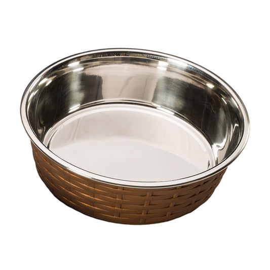 Spot® Ethical Pet Soho Basketweave Dish Copper 15 Oz
