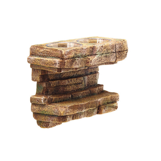 Zilla® Rock Feeding Ledge Vertical Décor 10.5 X 4.625 X 7 Inch