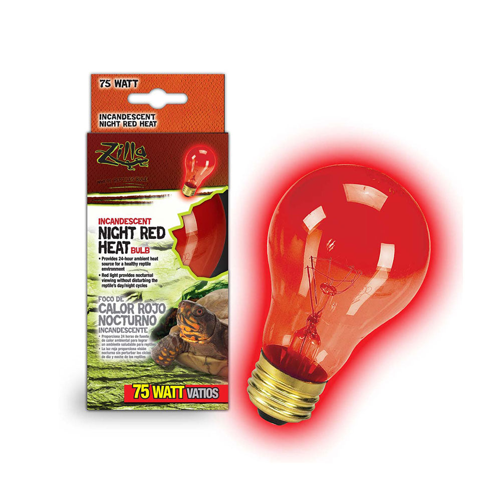 Zilla® Incandescent Spot Bulb 75 Watt Night Red Color 3.25 X 3.25 X 4.5 Inch