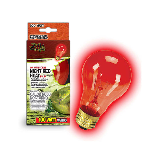 Zilla® Incandescent Spot Bulb 100 Watt Night Red Color 3.25 X 3.25 X 4.5 Inch