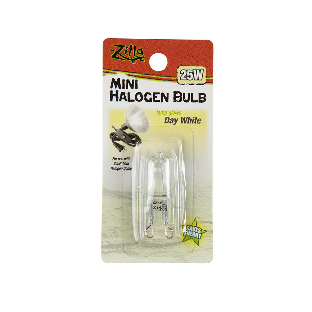 Zilla® Mini Halogen Bulb 25 Watt Day White Color 2.5 X 0.75 X 4 Inch