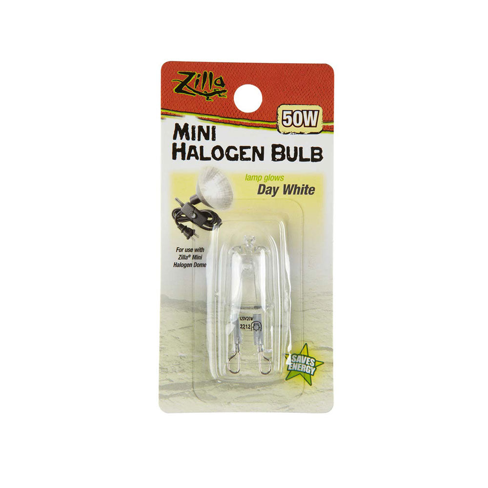 Zilla® Mini Halogen Bulb 50 Watt Day White Color 2.5 X 0.75 X 4 Inch