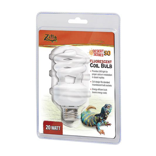 Zilla® Desert Fluorescent Coil Bulb 20 Watt 6.625 X 3 X 9 Inch