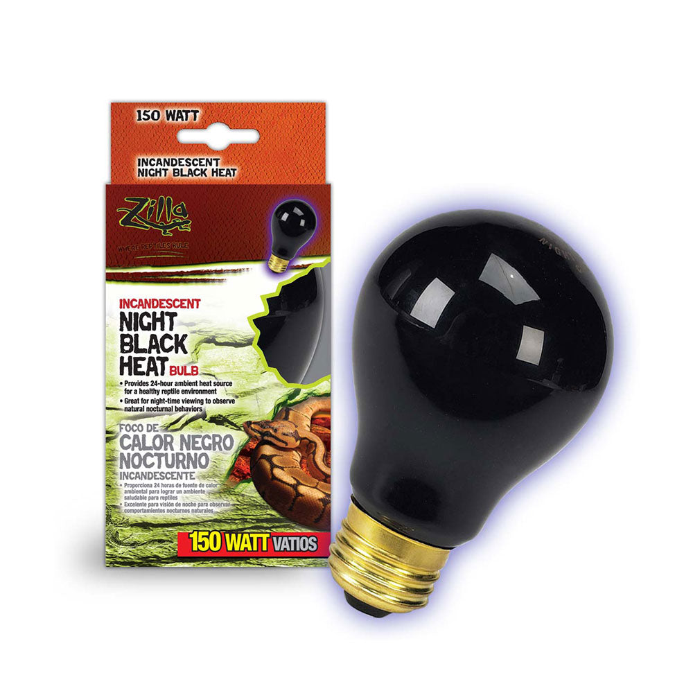 Zilla® Night Black Heat Incandescent Bulb 150 Watt 3.125 X 3.125 X 5.25 Inch