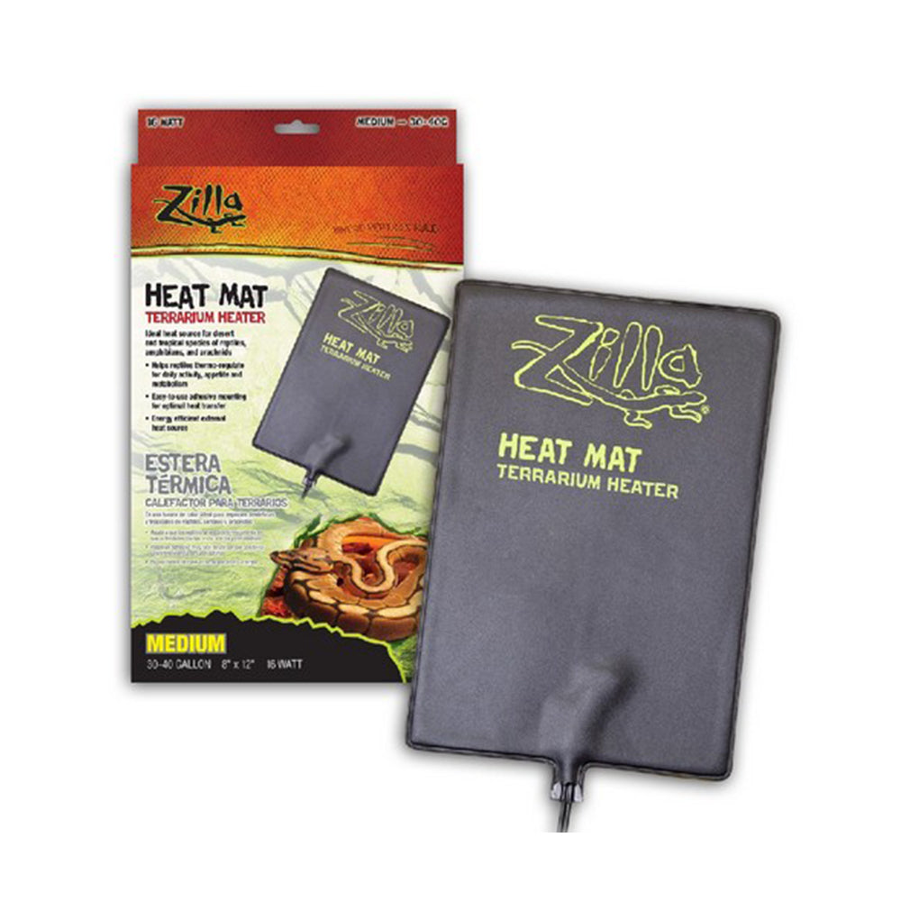 Zilla® Heat Mat Terrarium Heater 16 Watt Night Black Color Medium