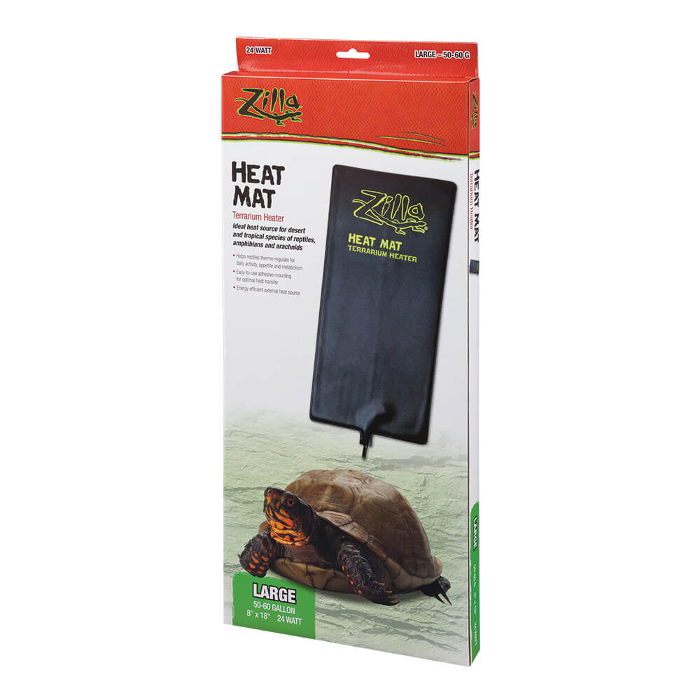 Zilla® Heat Mat Terrarium Heater 24 Watt Night Black Color Large