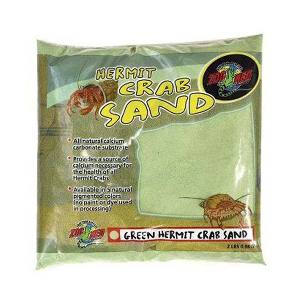 Zoo Med Laboratories Hermit Crab Sand Green Color 2 Lbs