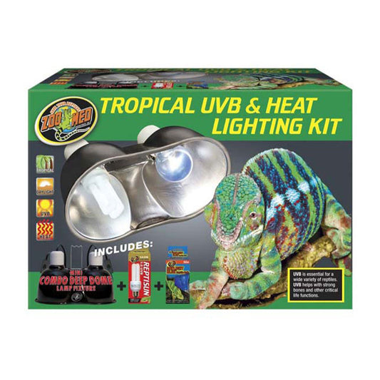 Zoo Med Laboratories Tropical UVB & Heat Lighting Kit