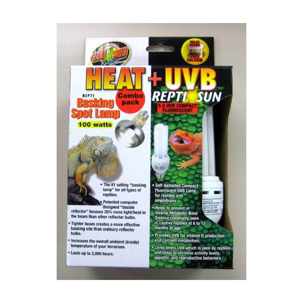 Zoo Med Laboratories Heat + UVB Combo Pack for Reptiles
