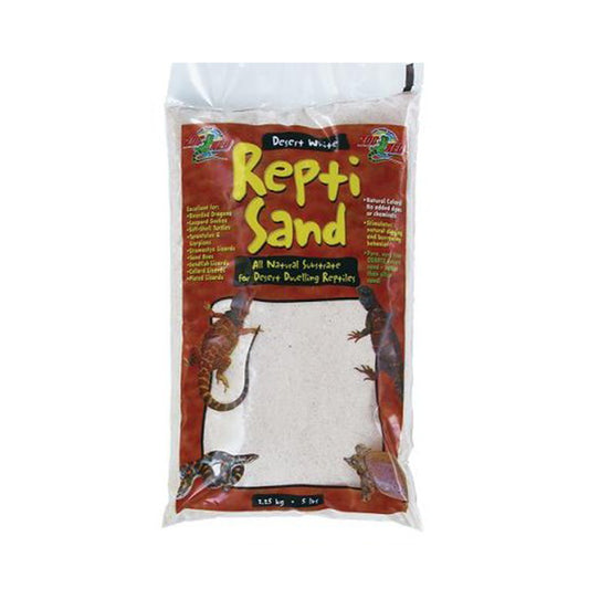 Zoo Med Laboratories ReptiSand® Natural Terrarium Sand for Reptiles Desert White Color 10 Lbs