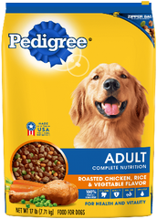 Pedigree Adult Complete Nutrition Roasted Chicken, Rice and Vegetable Flavor Dry Dog Food