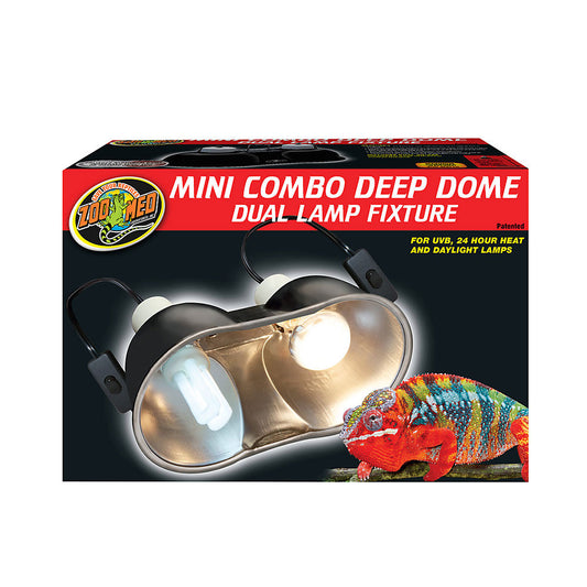 Zoo Med Laboratories 100 Watt Mini Combo Deep Dome Lamp Fixture 5.5 Inch Domes