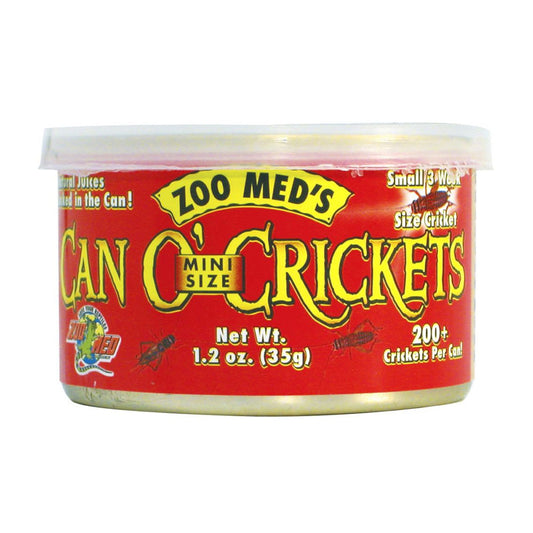 Zoo Med Laboratories Can O’ Mini Size Crickets for Most Small Lizards, Turtles, Fish, Birds & Small Animals 1.2 Oz