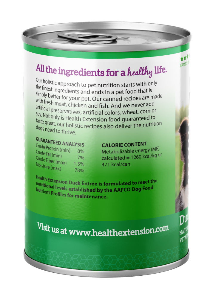 Health Extension 100% Grain Free Duck and Sweet Potato Entree Canned Dog Food