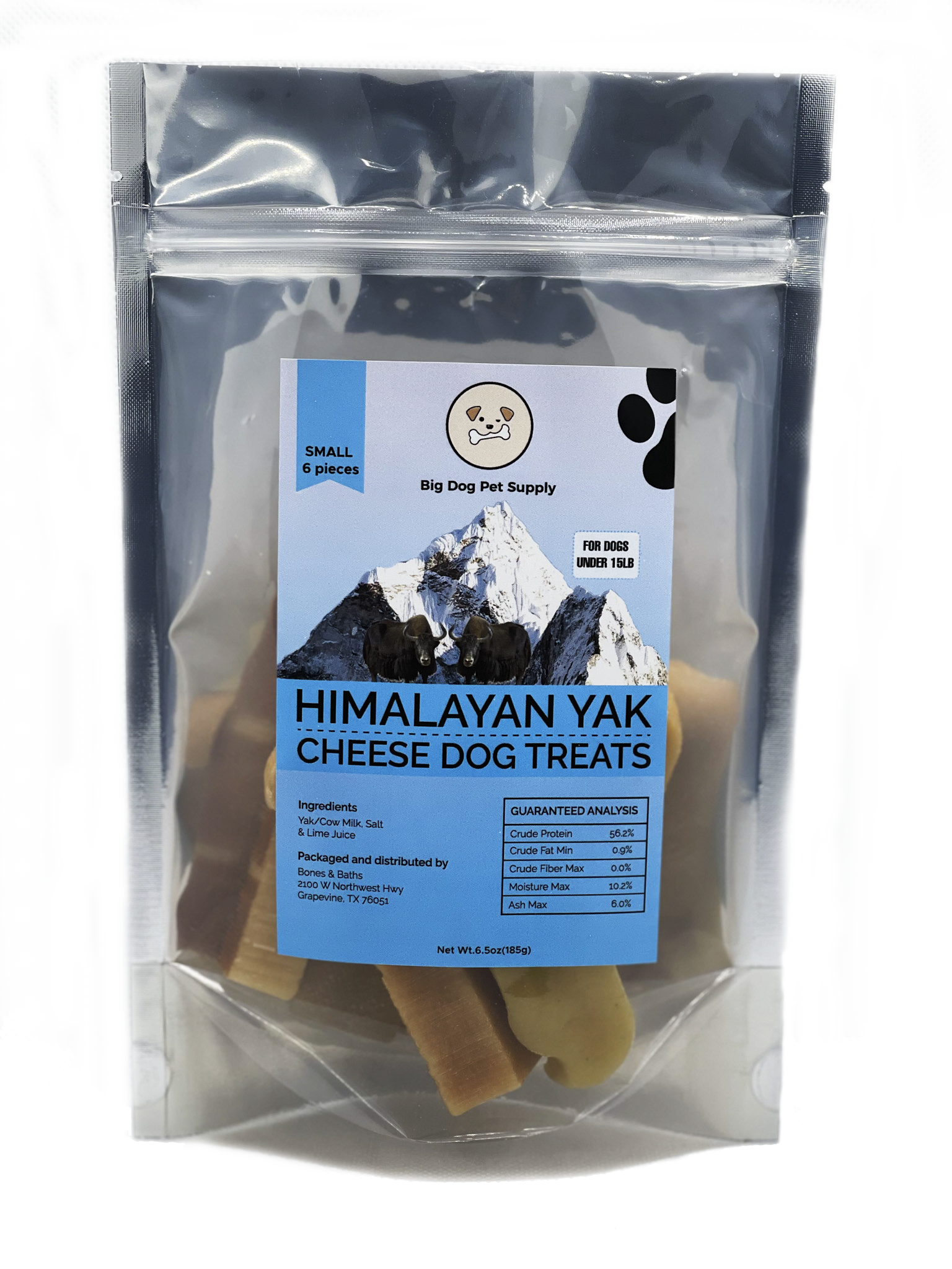 Big Dog Pet Supply Himalayan Yak Cheese Dog Treats-Small by Pieces