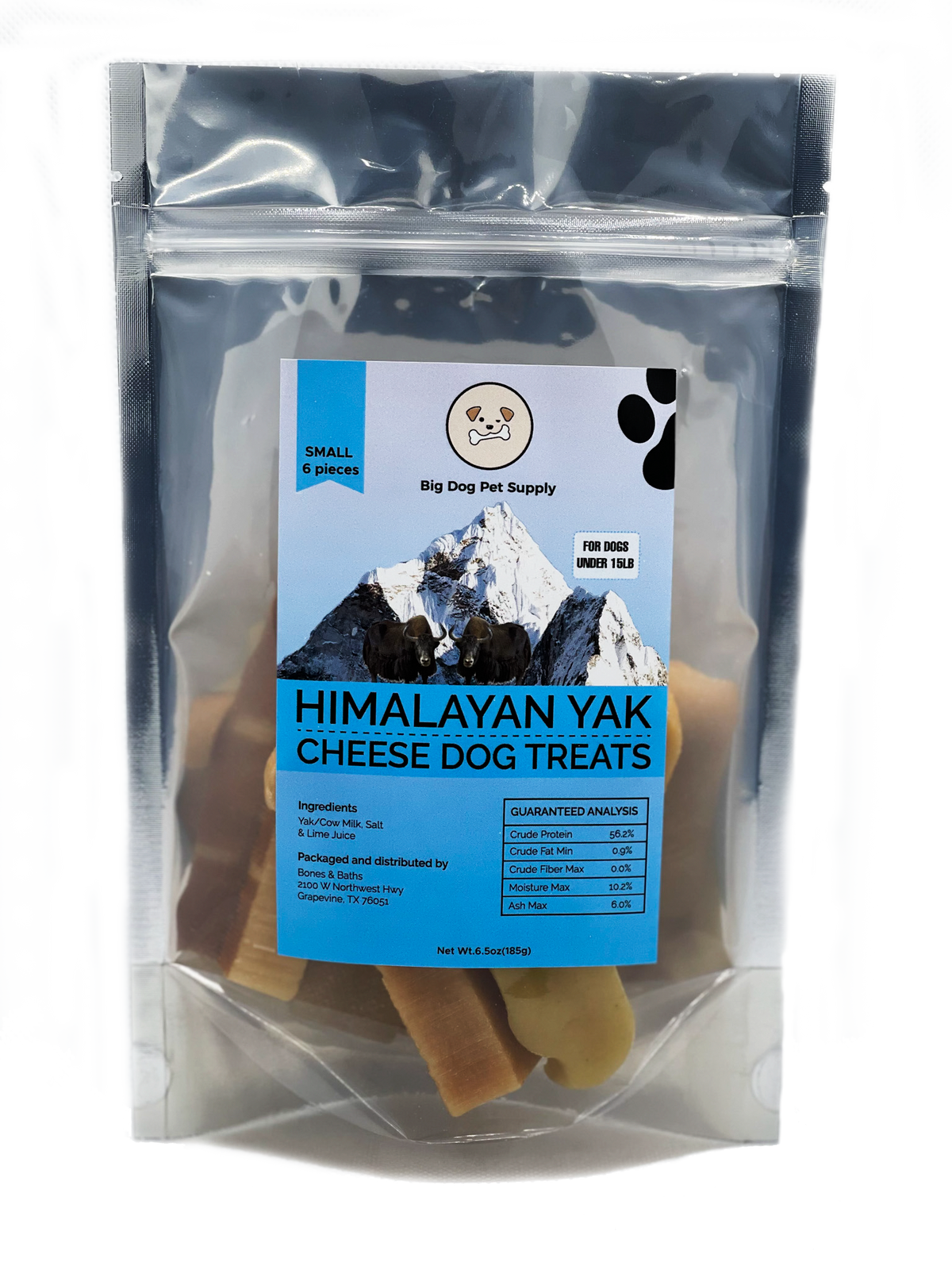 Big Dog Pet Supply Himalayan Yak Cheese Dog Treats-Small by Pieces
